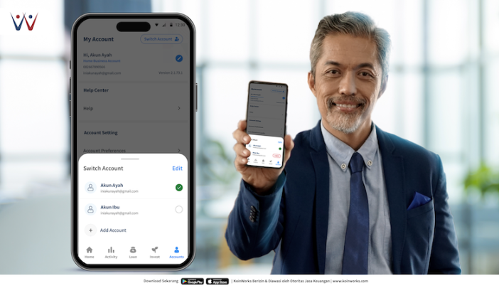 KoinWorks dukung kepentingan investasi keluarga melalui Switch Account – Fintechnesia.com